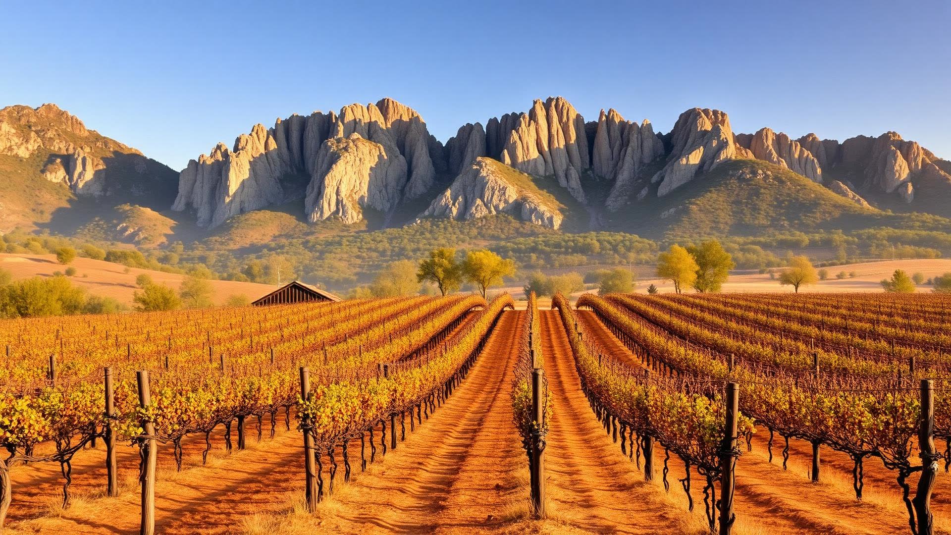 Vignes de Gigondas au pied des Dentelles de Montmirail